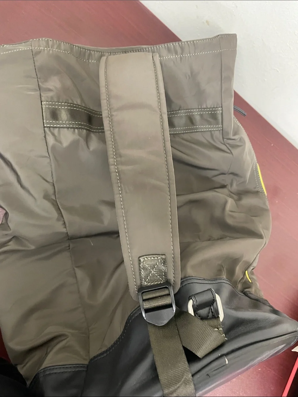 Olive Nylon Backpack with Black Base by CARPISA